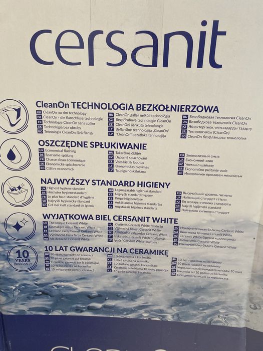 Miska wc + deska | cersanit biała  NOWA !