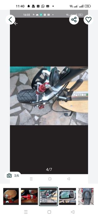 Skate elétrico super potente vel. maxima 80kms hora!