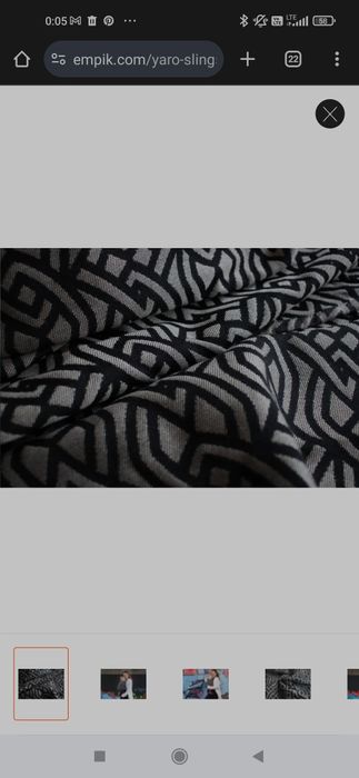 Chusta tkana Yaro Braid Black Natural Seacell Wrap