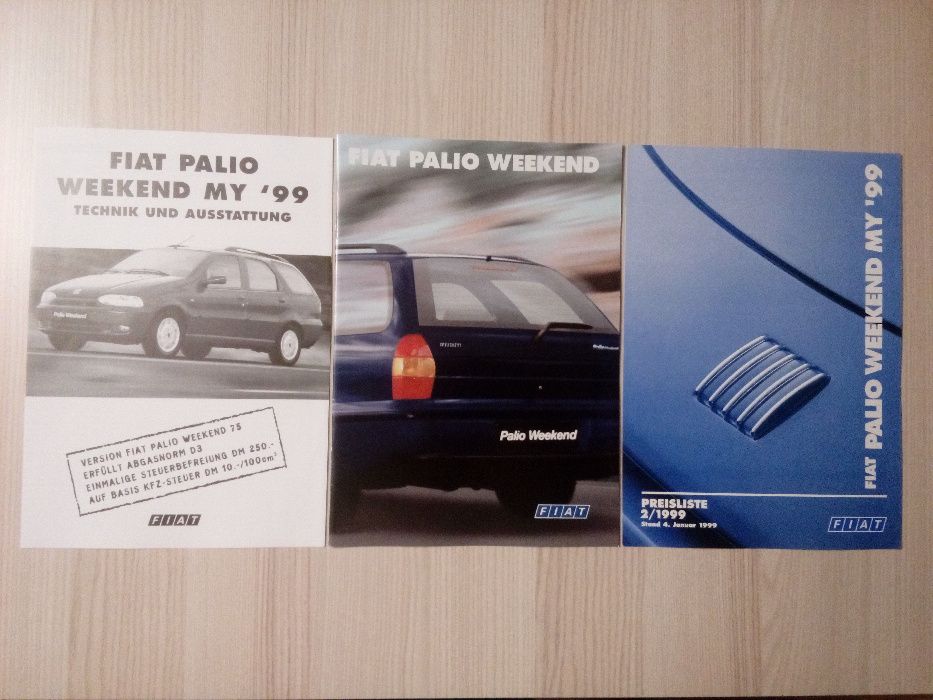Prospekt FiAT Palio Weekend Folder Broszura Samochody Auto Cars Italia
