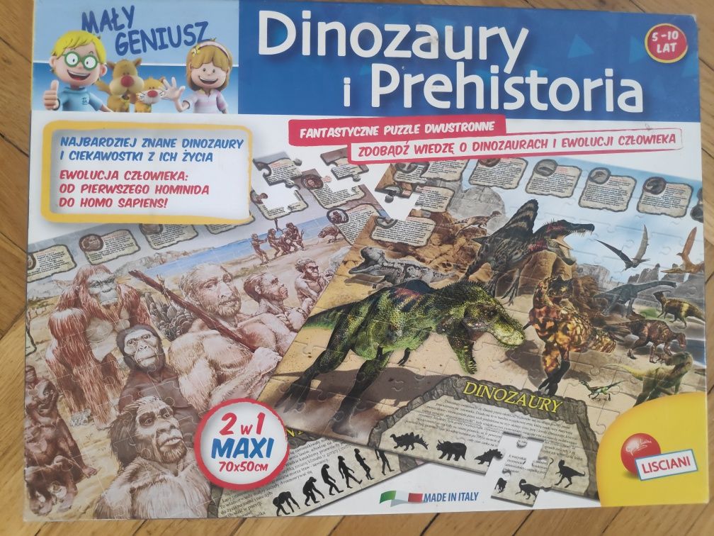 Puzzle 2w1 Dinozaury i Prehistoria