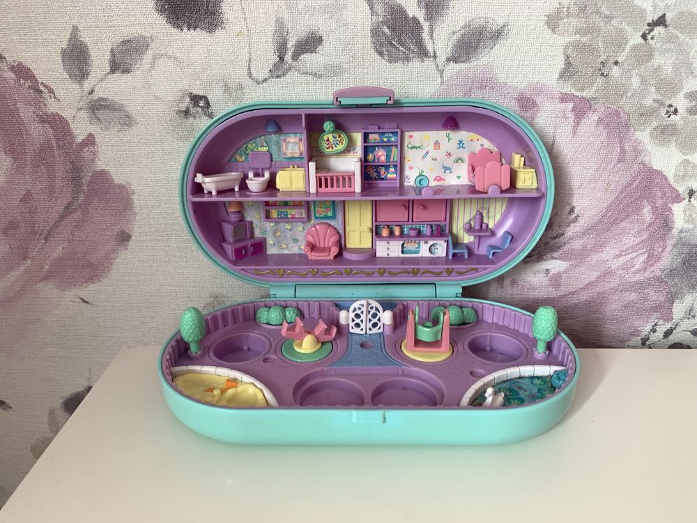 Polly Pocket Bluebird Babysitting Stamper Set, zabawka vintage