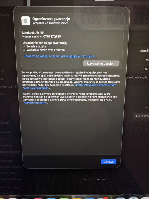 Laptop APPLE MacBook Air 2025 15.3" Retina M4 16GB RAM 256GB SSD