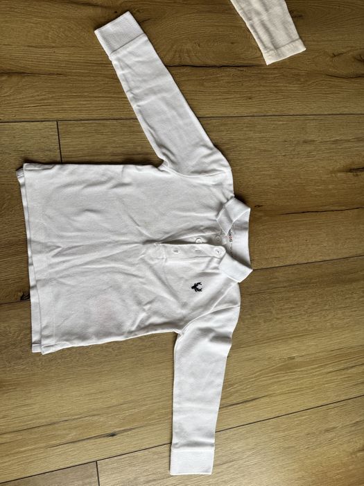 Bluzki biale dla chlopca polo