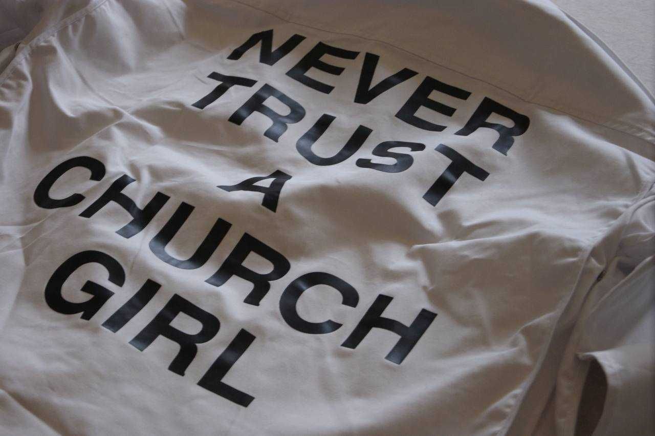 Hood By Air SS17 Never Trust a Church Girl Button Up Shirt