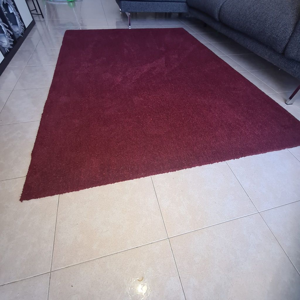 Tapete Tyvelse pelo curto 133x193 Bordô