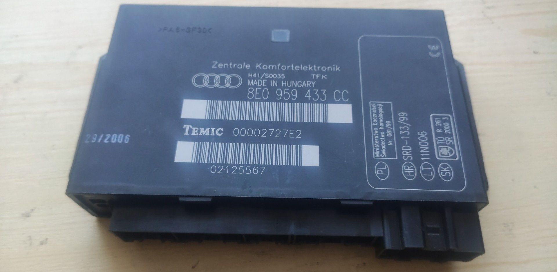 Moduł komfortu sterownik Audi A4 B6 B7 8E0.959.433.CC 29/2006