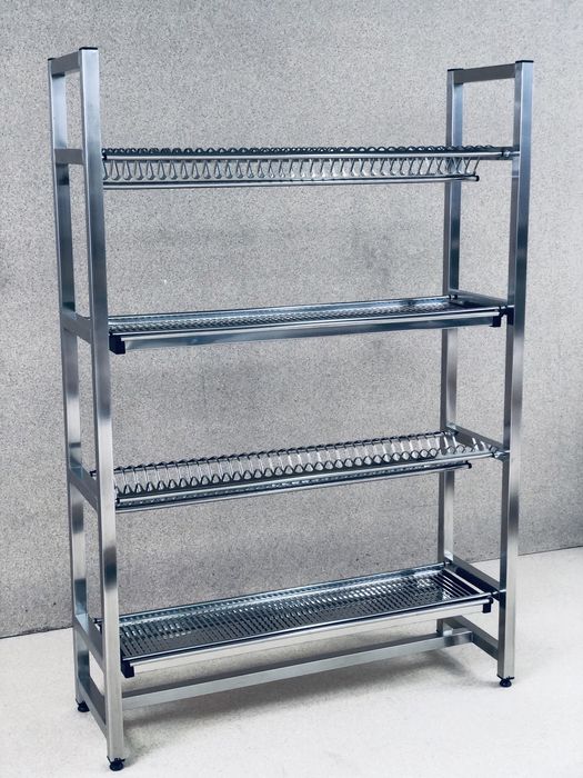 Стелаж сушка для посуду кафе стеллаж ресторан бар нержавійка