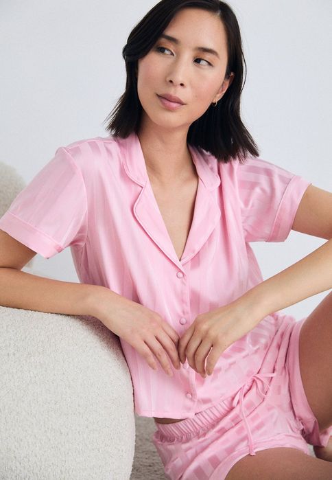 Piżama z krótkim rękawem różowa Hunkemöller M