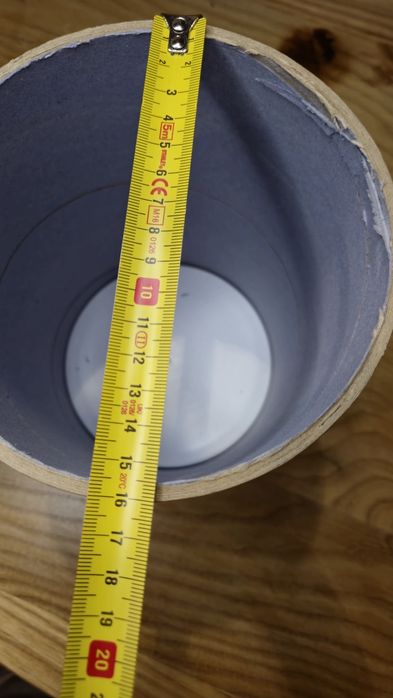 Tuba tekturowa pocztowa gruba fi150 220 mm zatyczki zaślepki fi 15 cm