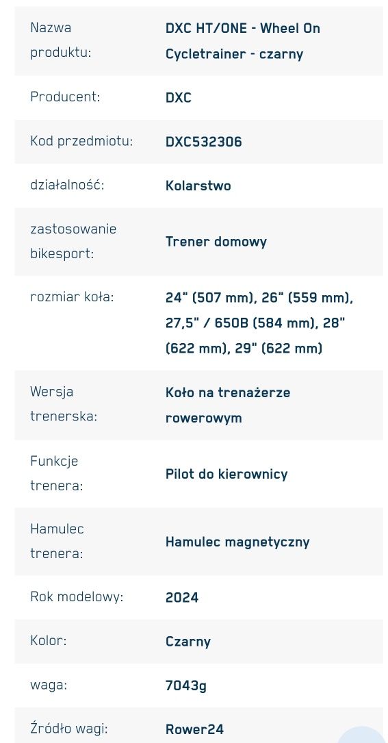 Trenażer Domowy HT/ONE Nowy.