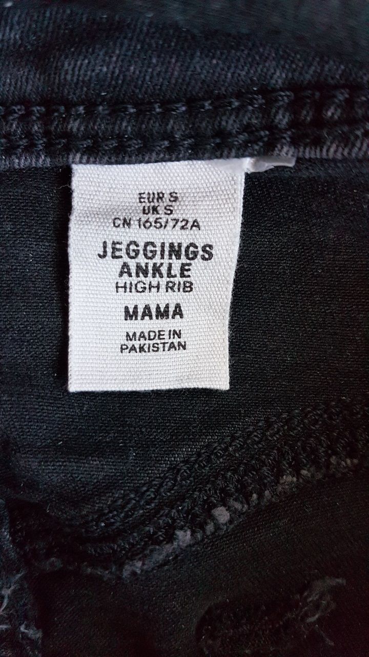 Spodnie ciążowe czarne elastyczne H&M MAMA rozm. S bdb stan