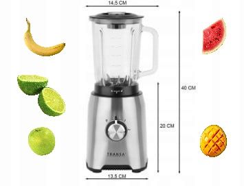 BLENDER kielichowy MOCNY do owoców, warzyw kruszy lód 1600 W,1,5 litra