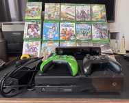 Xbox one + kinect + 2 pady + gry