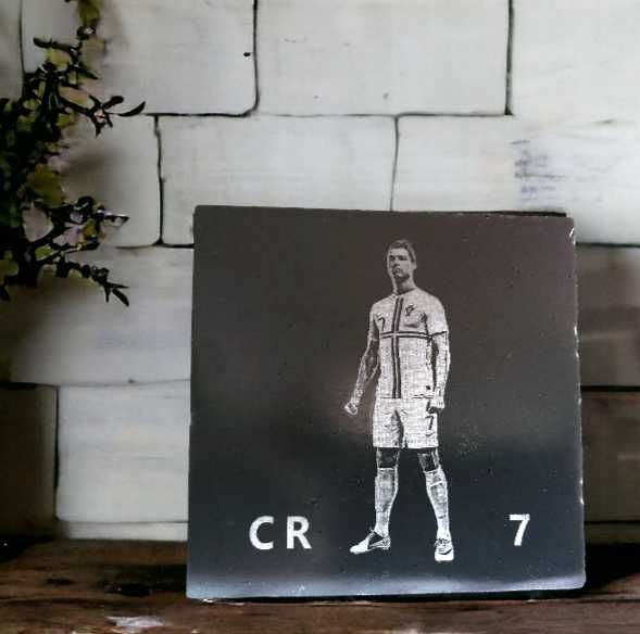Bases de copos Pedra Ardósia Cristiano Ronaldo CR7