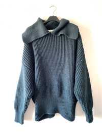 H&M gruby splot mięsisty sweter golf butelkowy