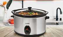 LUND Wolnowar GARNEK Ceramiczny Slow COOKER Inox LCD 320W 5,6L 3TRYBY