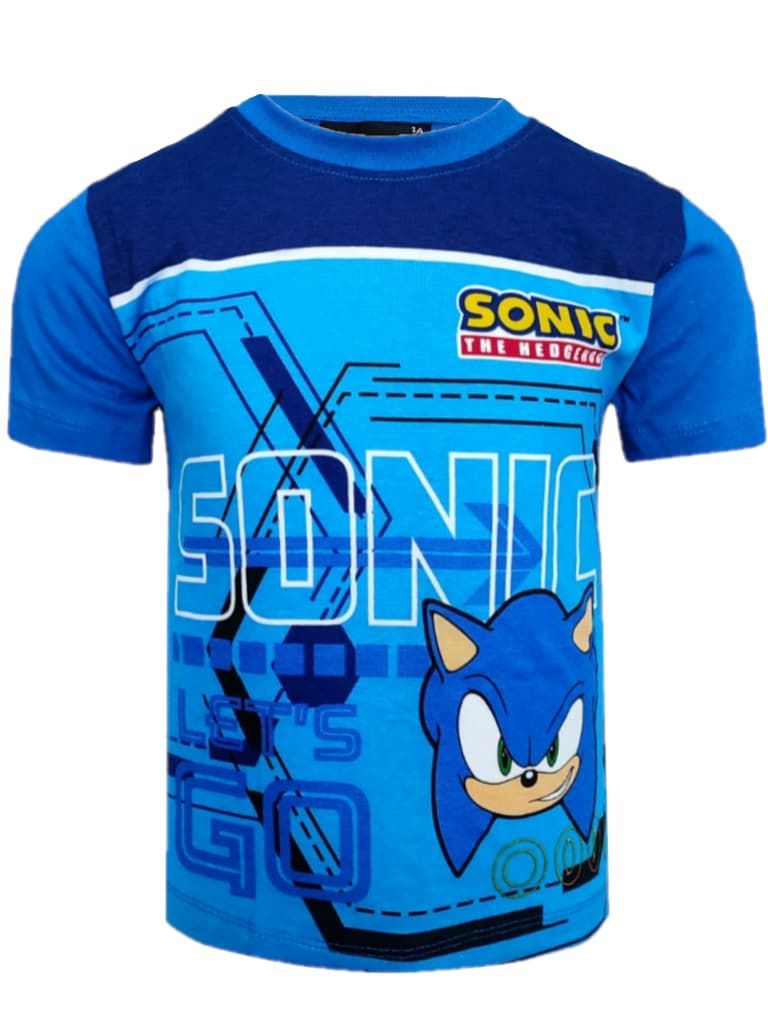 Piżama dziecięca bluzka szorty komplet Sonic 128