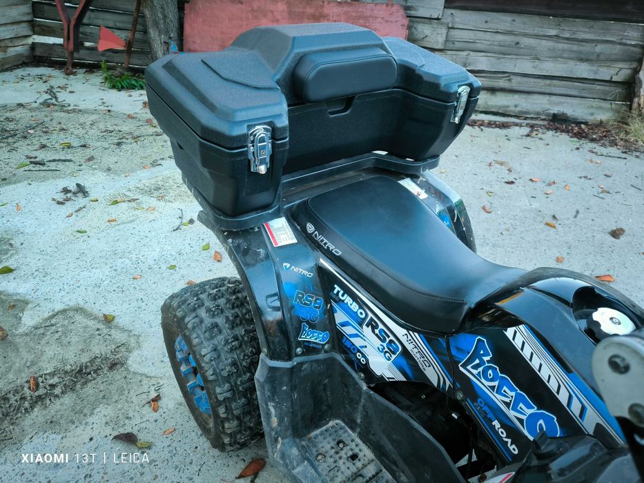 Kufer box LXMOTO tył tylny 63L + OPARCIE/2x ZAMEK uniwersalny QUAD ATV