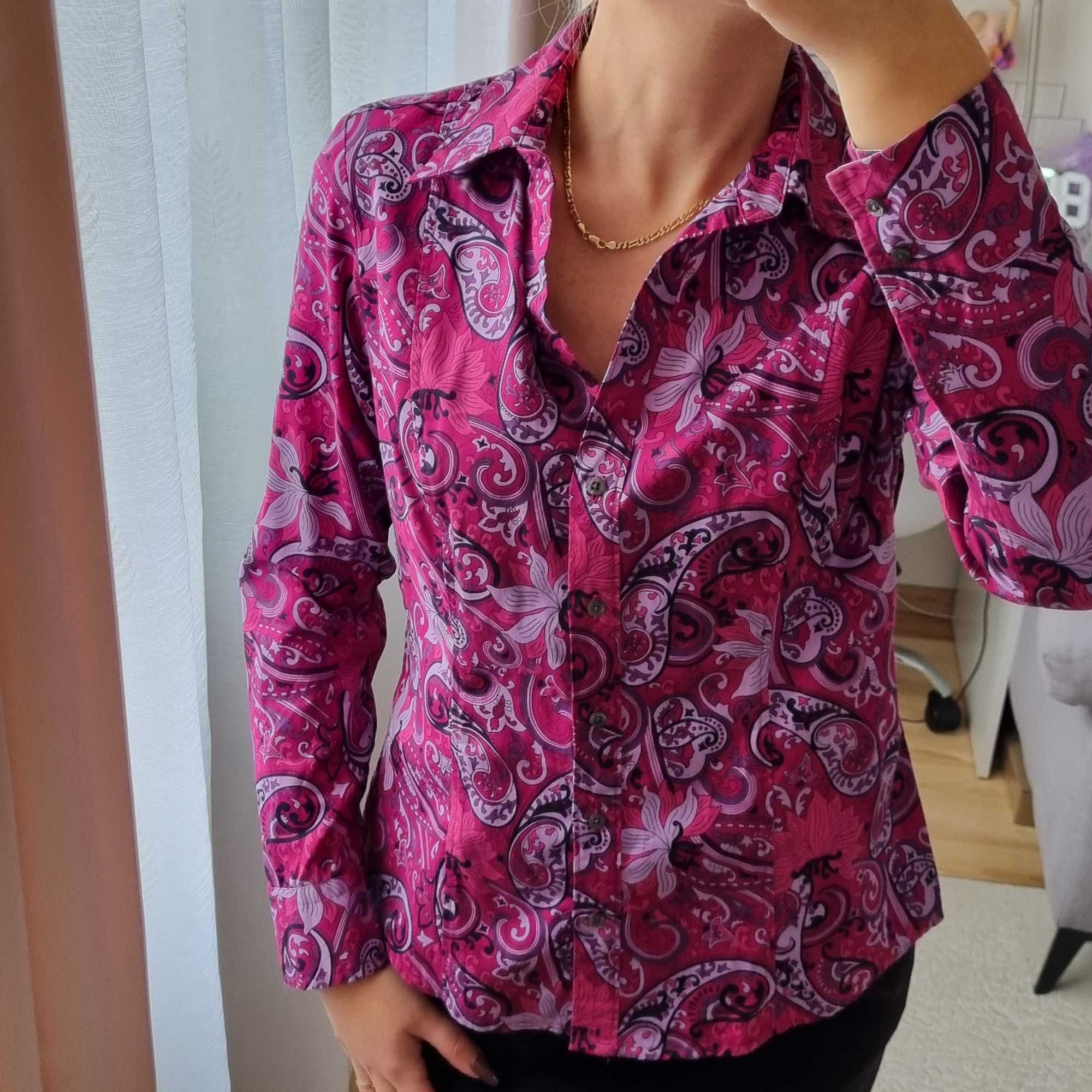 Bawełniana damska koszula bluzka Tommy Hilfiger wzór paisley rozm. S-M