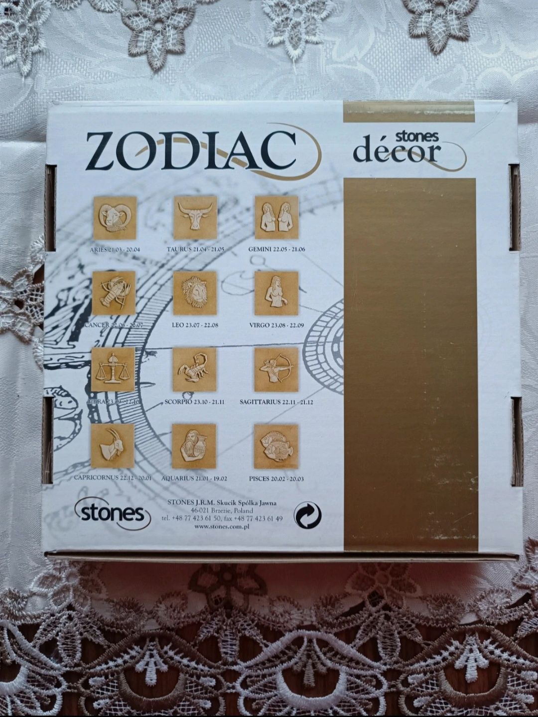 Kamienna dekoracja na ścianę ze znakiem zodiaku - Rak // Cancer Zodiac