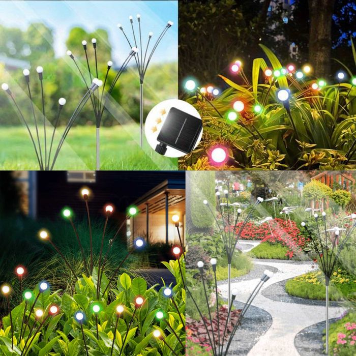 LAMPA Ogrodowa SOLARNA KULKI LED Wbijana Z Czujnikiem Zmierzchu 2 szt.