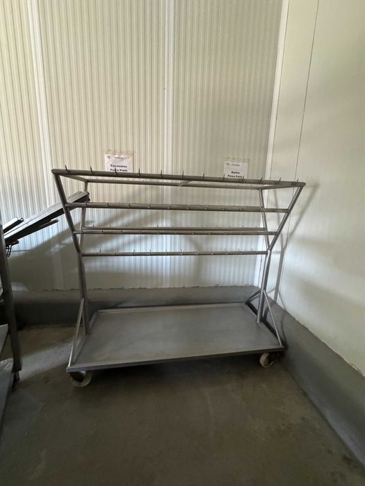 Suporte Móvel em Inox para Fumeiro/Charcutaria - 80x180x165cm