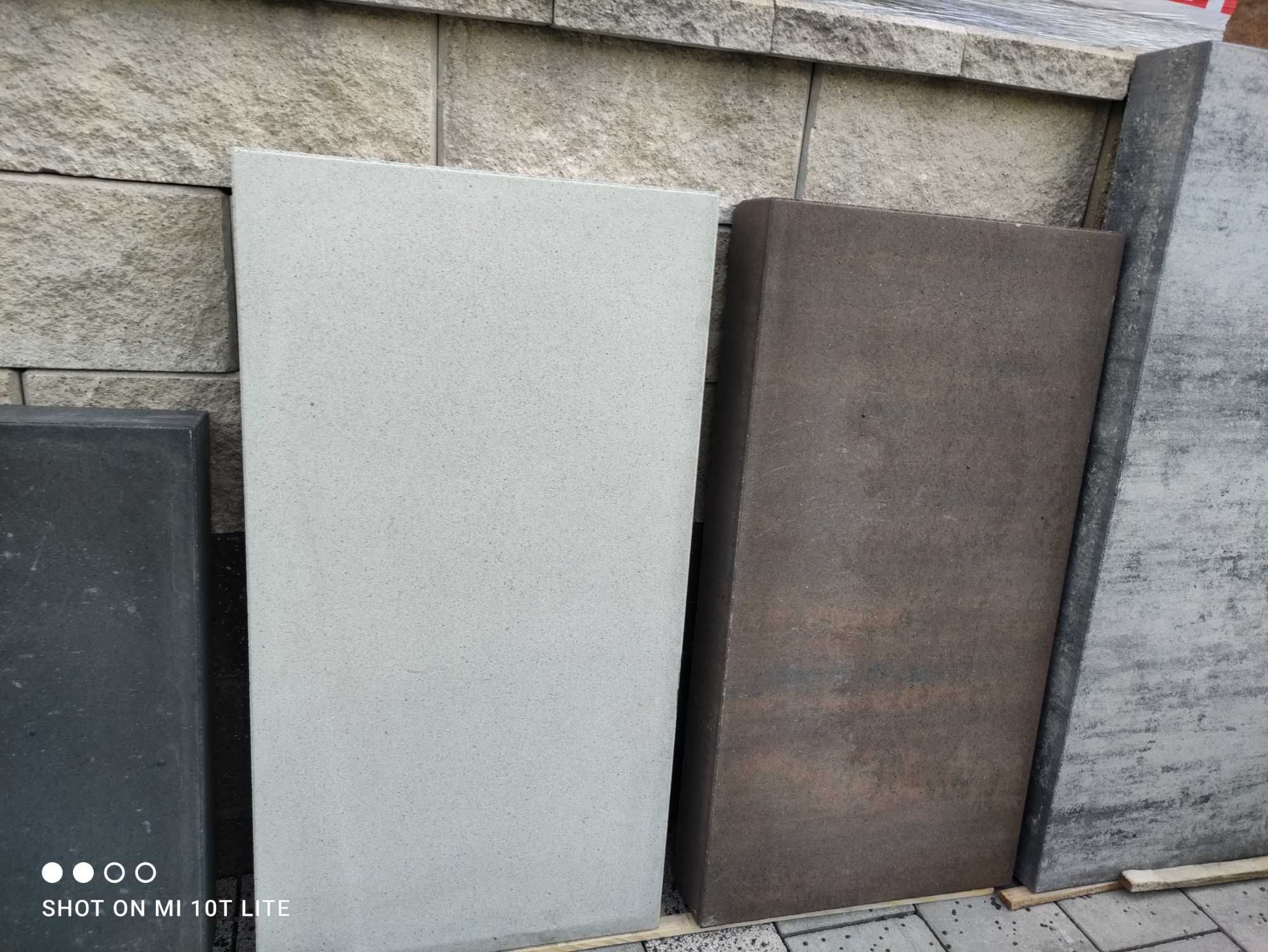 BLOK betonowy 10x45cm  h60-125 cm palisada mur kostka brukowa monolit
