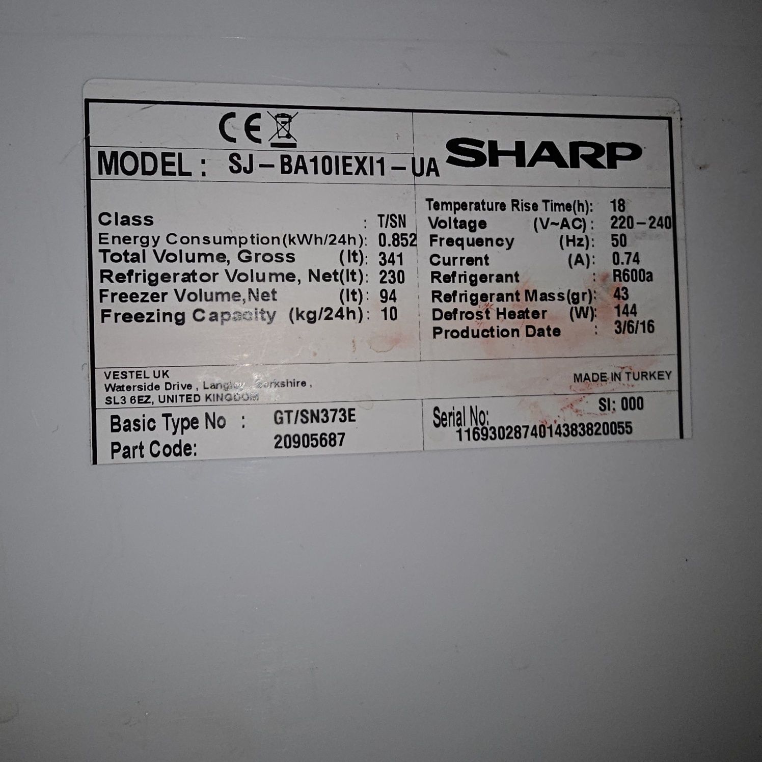 Холодильник Sharp