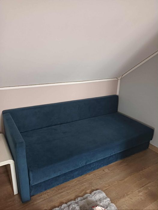 Tapczan młodzieżowy niebieski 200x80