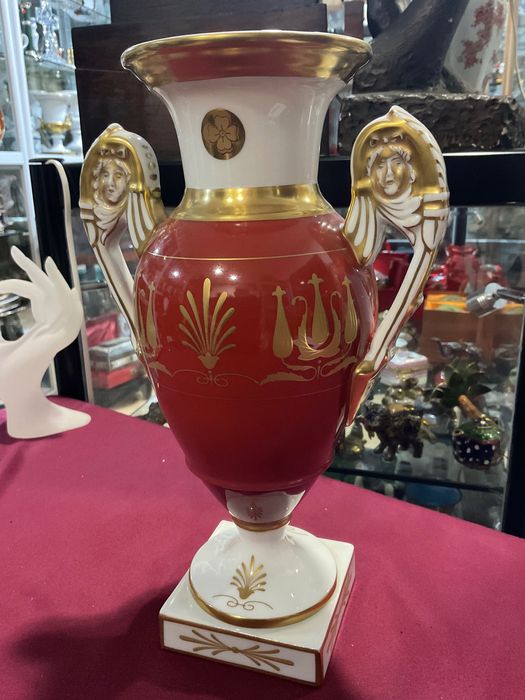 Vaso vista alegre vintage estilo império decor liras 27x16,5 cm