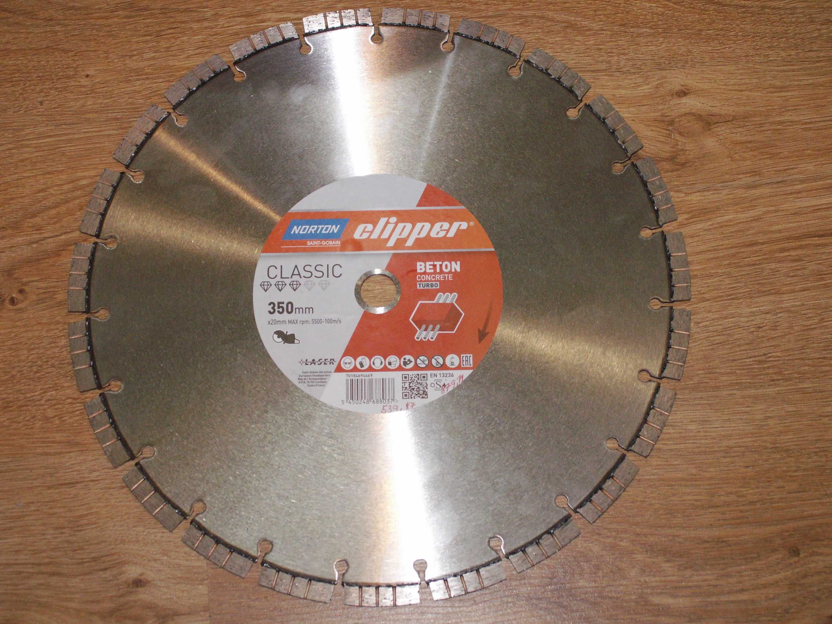 NORTON - CLIPPER - Classic Turbo Laser Tarcza diamentowa 350 x 20 mm
