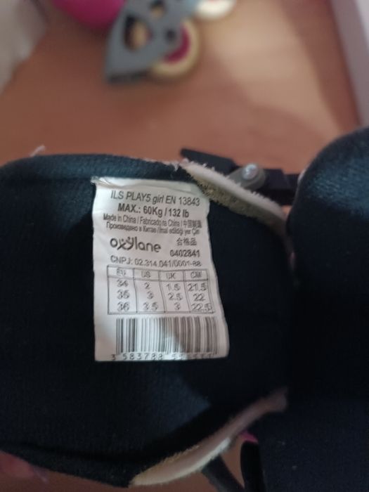 Patins em linha tamanho 34 35 36