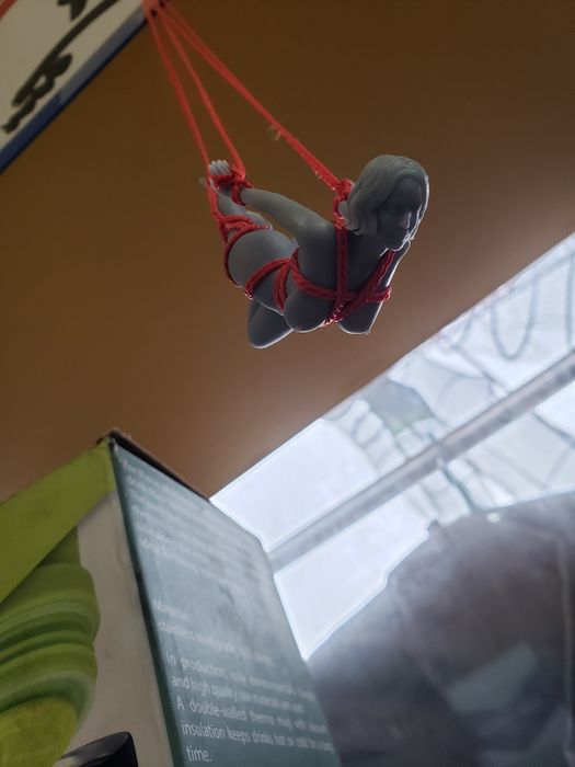 Шибари, подвеска в машину.