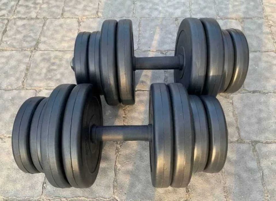 Гантели композитные наборные комплект 2шт по 11кг набор 22кг с дисками