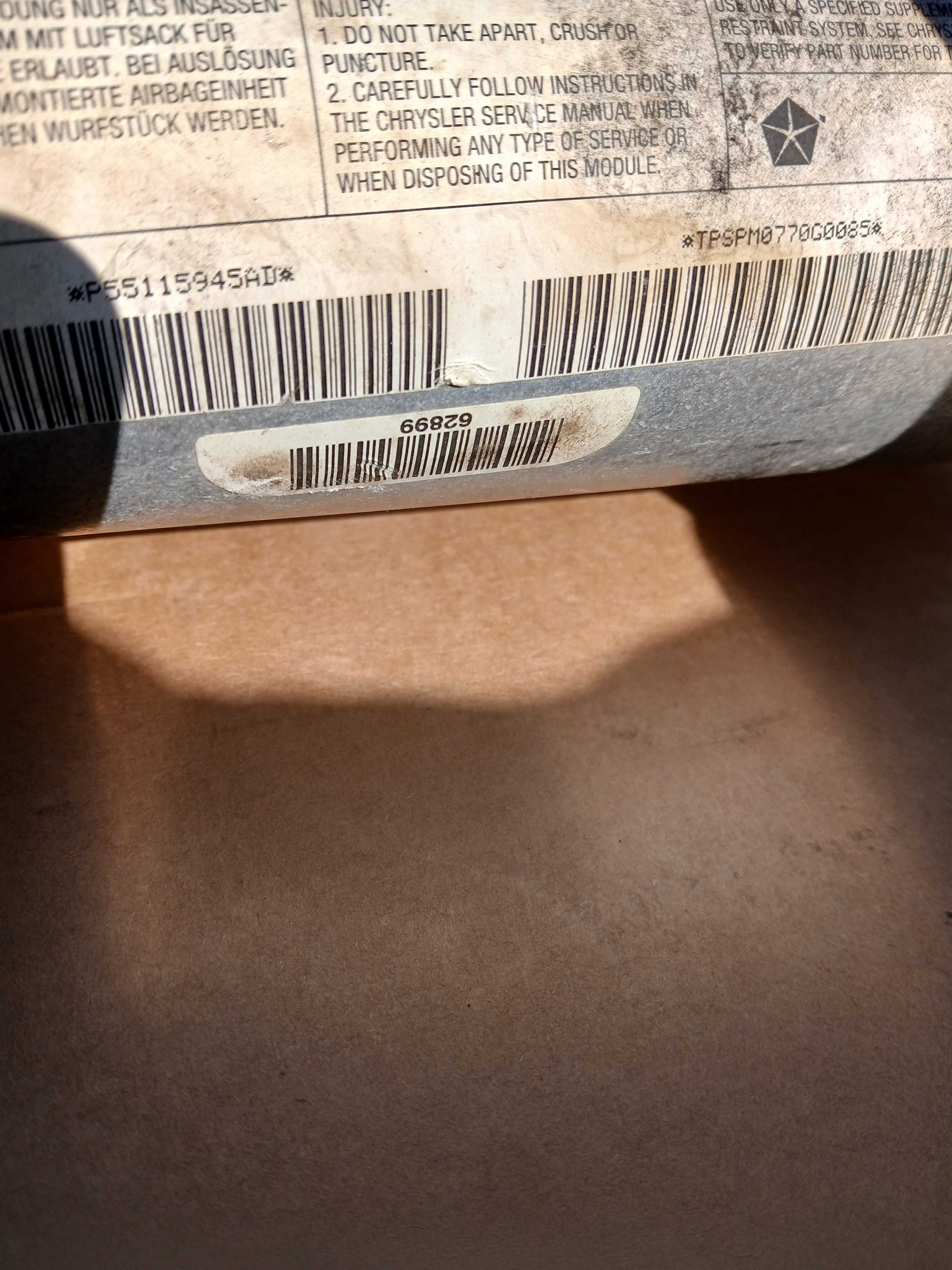 Poduszka Powietrzna Pasażera Jeep Grand Cherokee WJ 1999–2004