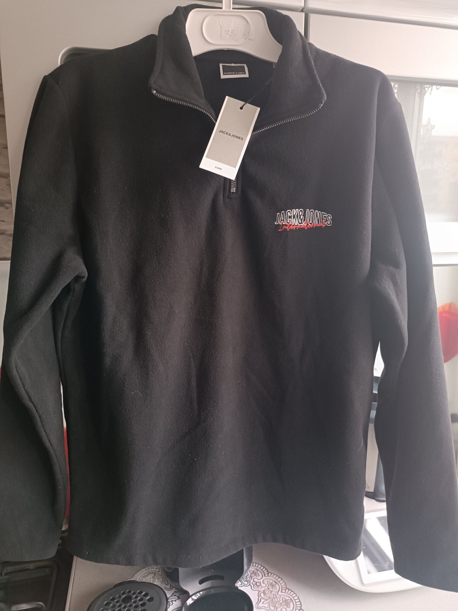 Bluza polar męska Jack & Jones czarna- L.Nowa z metką