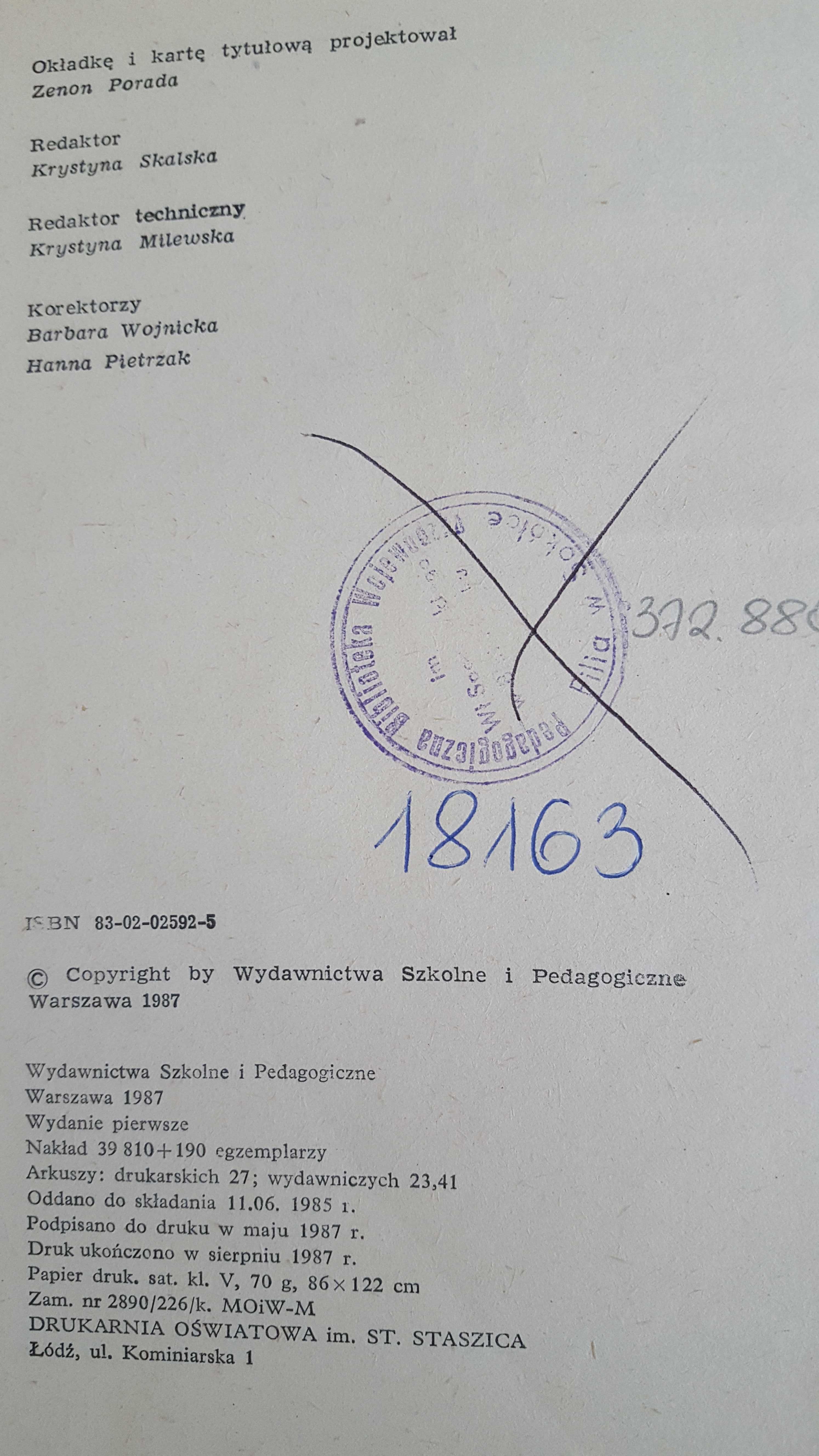 "Lektura i poetyka" Bożena Chrząstowska WSiP 1987