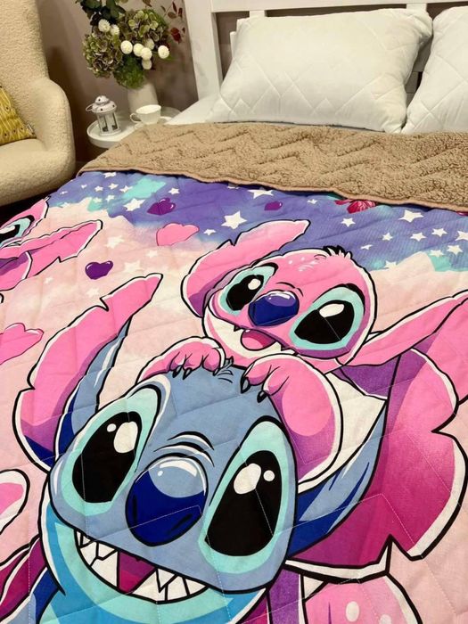 На подарунок! Дитячий теплий плед на овчині СТІЧ покрывало на овчине