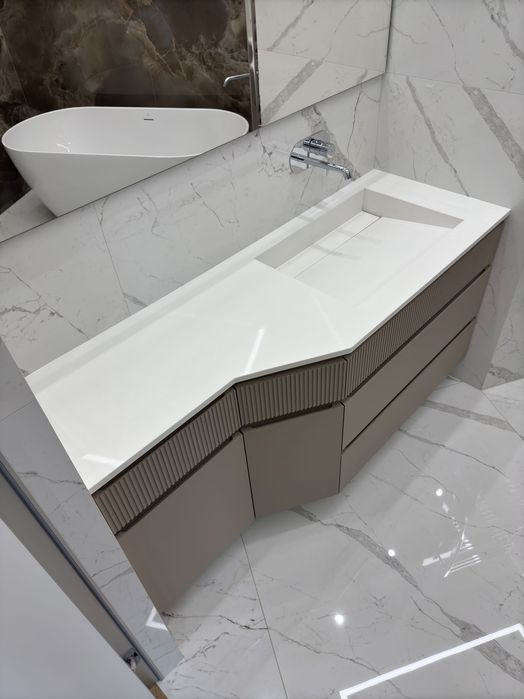 ВИРОБНИК №1‼️Стільниця Ванна Душова • Штучний камінь | Мрамор Граніт