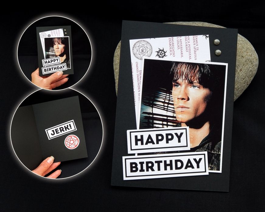 Открытки ручной работы по мотивам сериала Сверхъестественное Supernatu