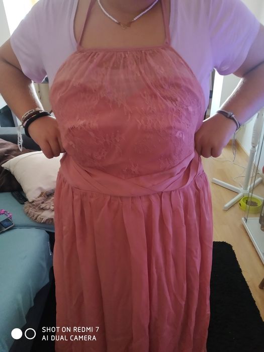 Vestido de cerimônia novo rosa velho