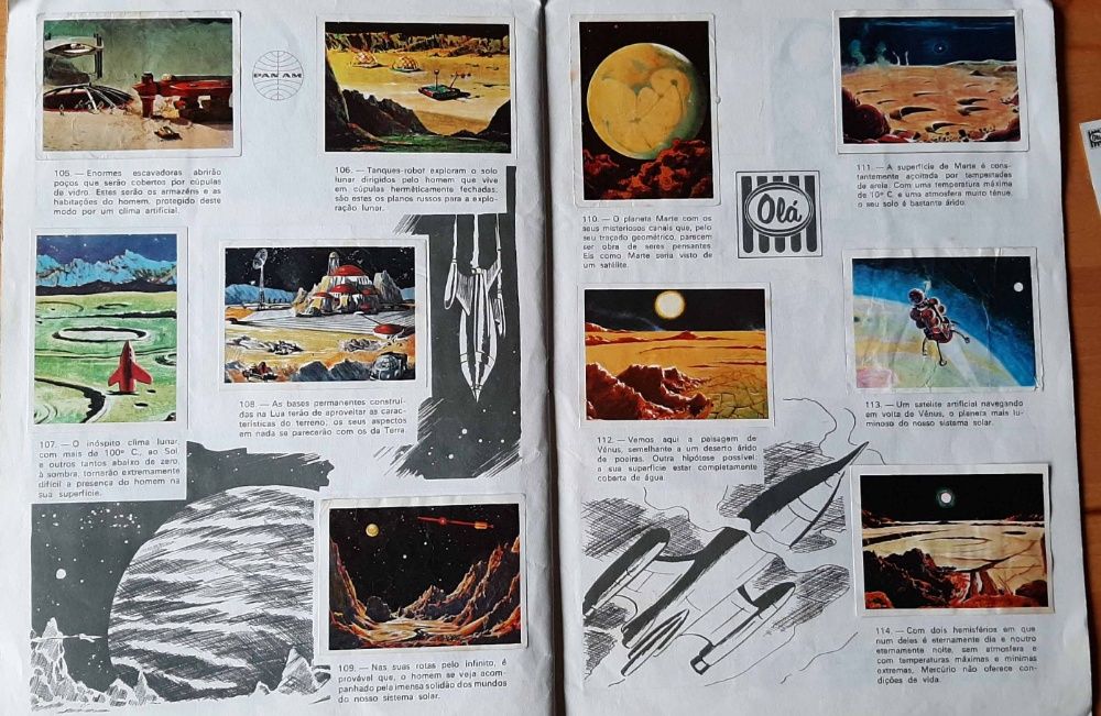 Olá Caderneta de Cromos Espaço Anos 60