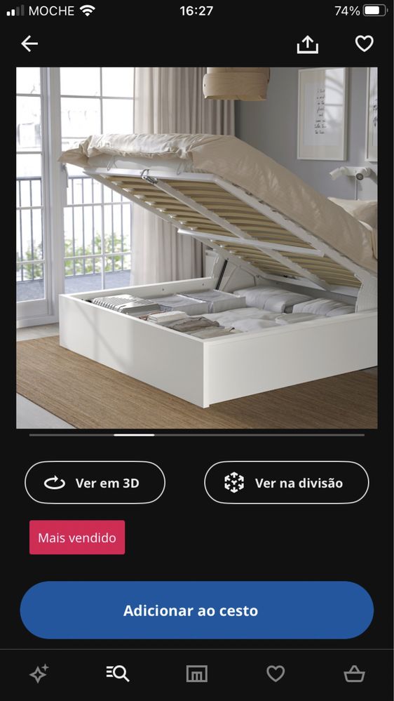 Cama de casal IKEA Malm  140x200