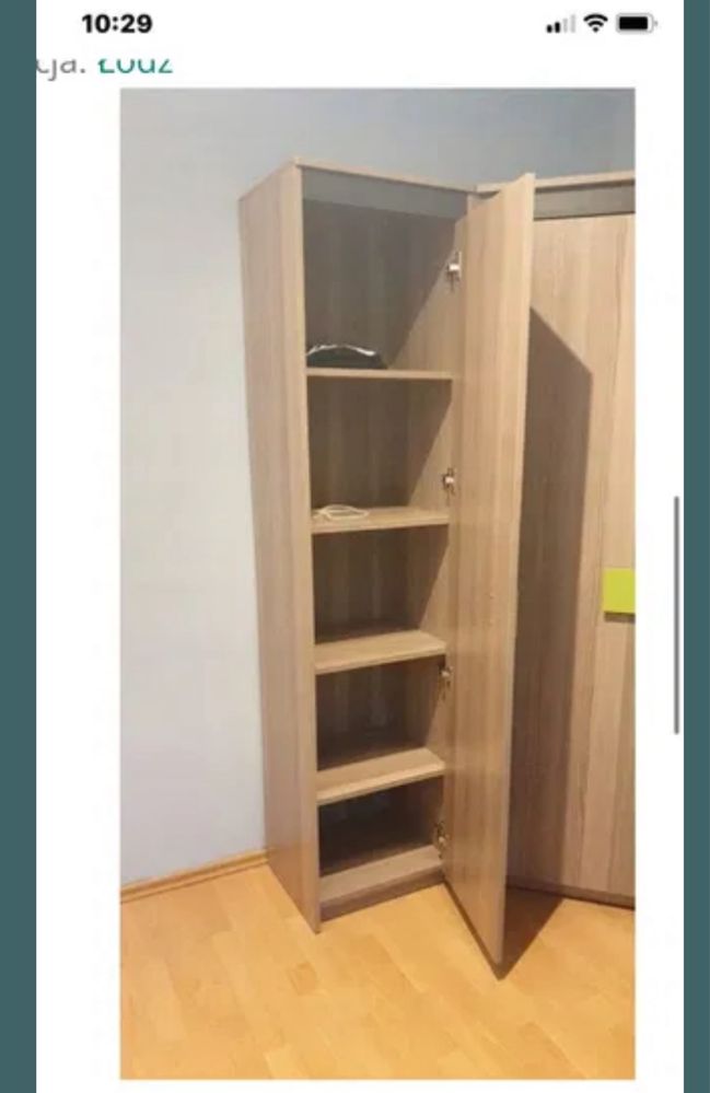Regały stojace Abra Meble białe szafa zamykana TRICKY