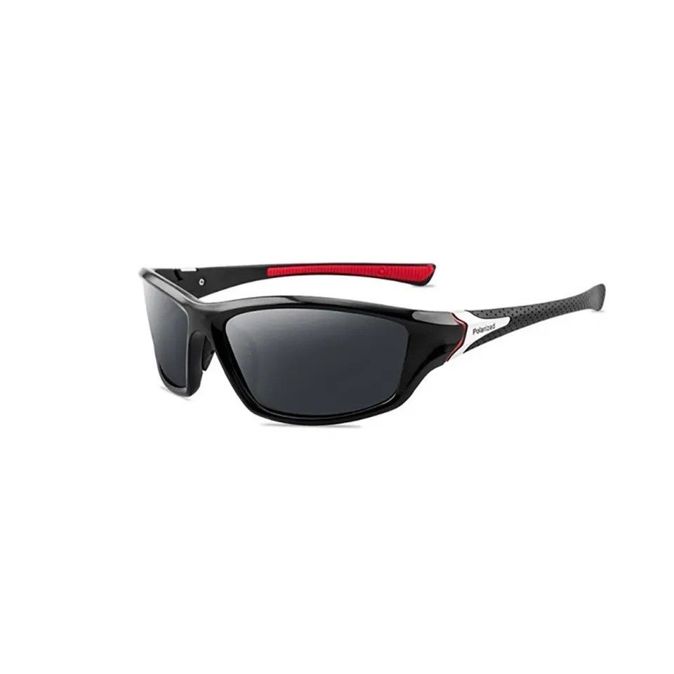 Okulary Sport POLARIZED BLACK - RED+Silver UV+400