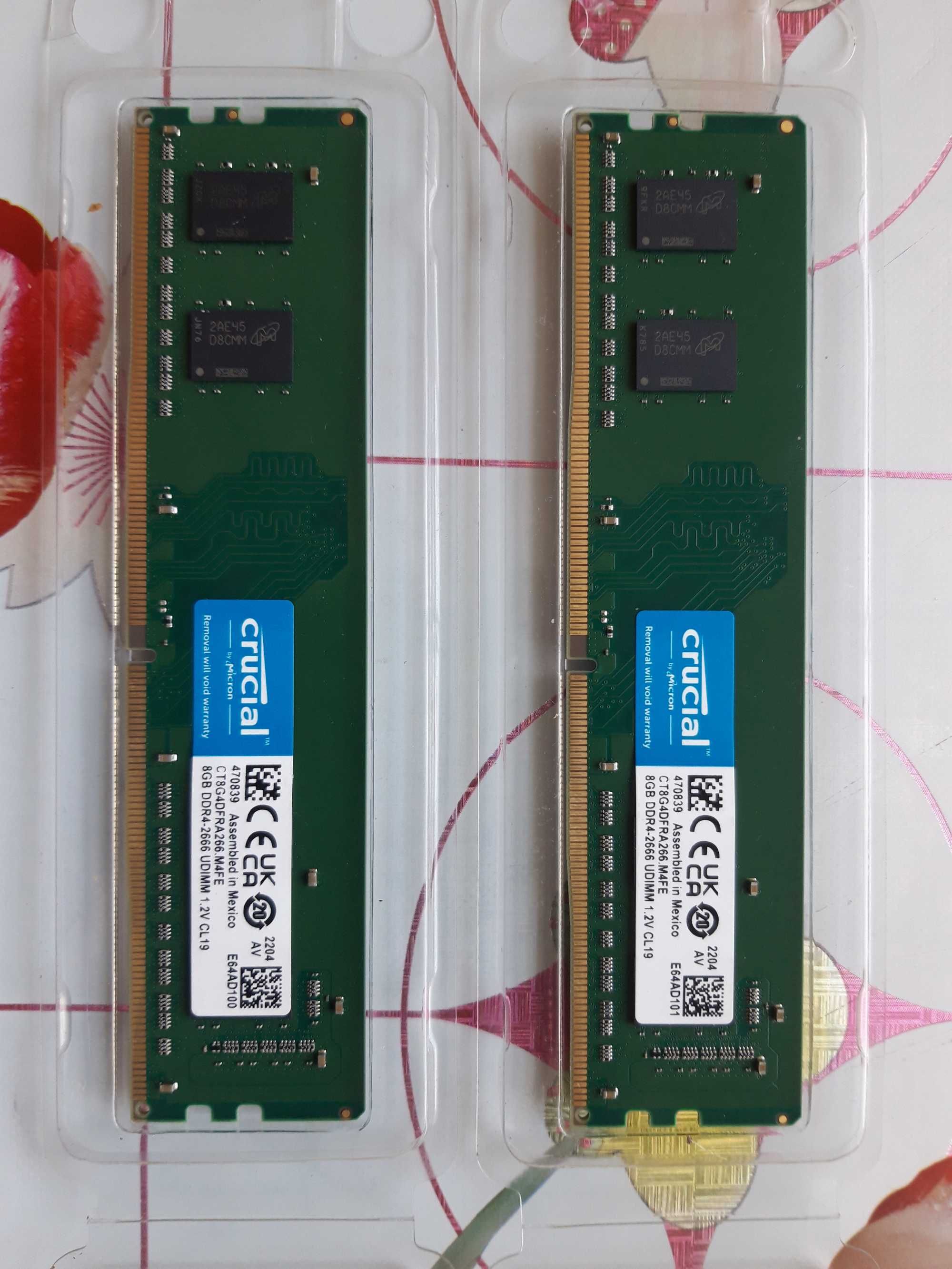 Nowa Pamięć 16GB DDR4 UDIMM (2x8GB) crucial 8gb 2666mhz cl19
