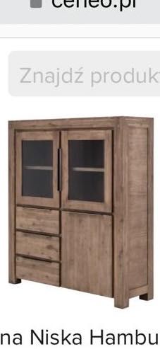 Komoda Hamburg z szybą 140x160