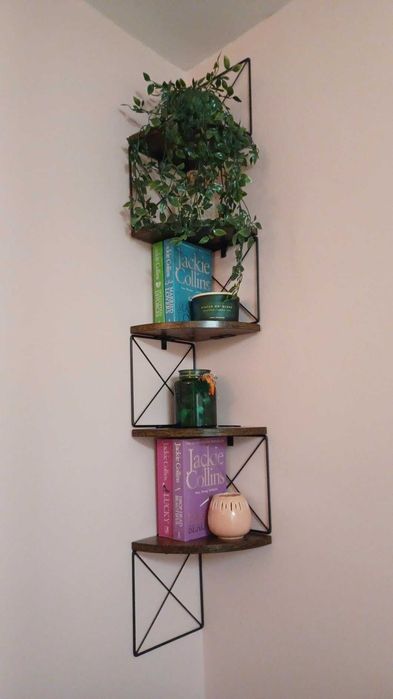 Loftowa narożna kwietnik dekoracja ścienna półka 5 poziomów