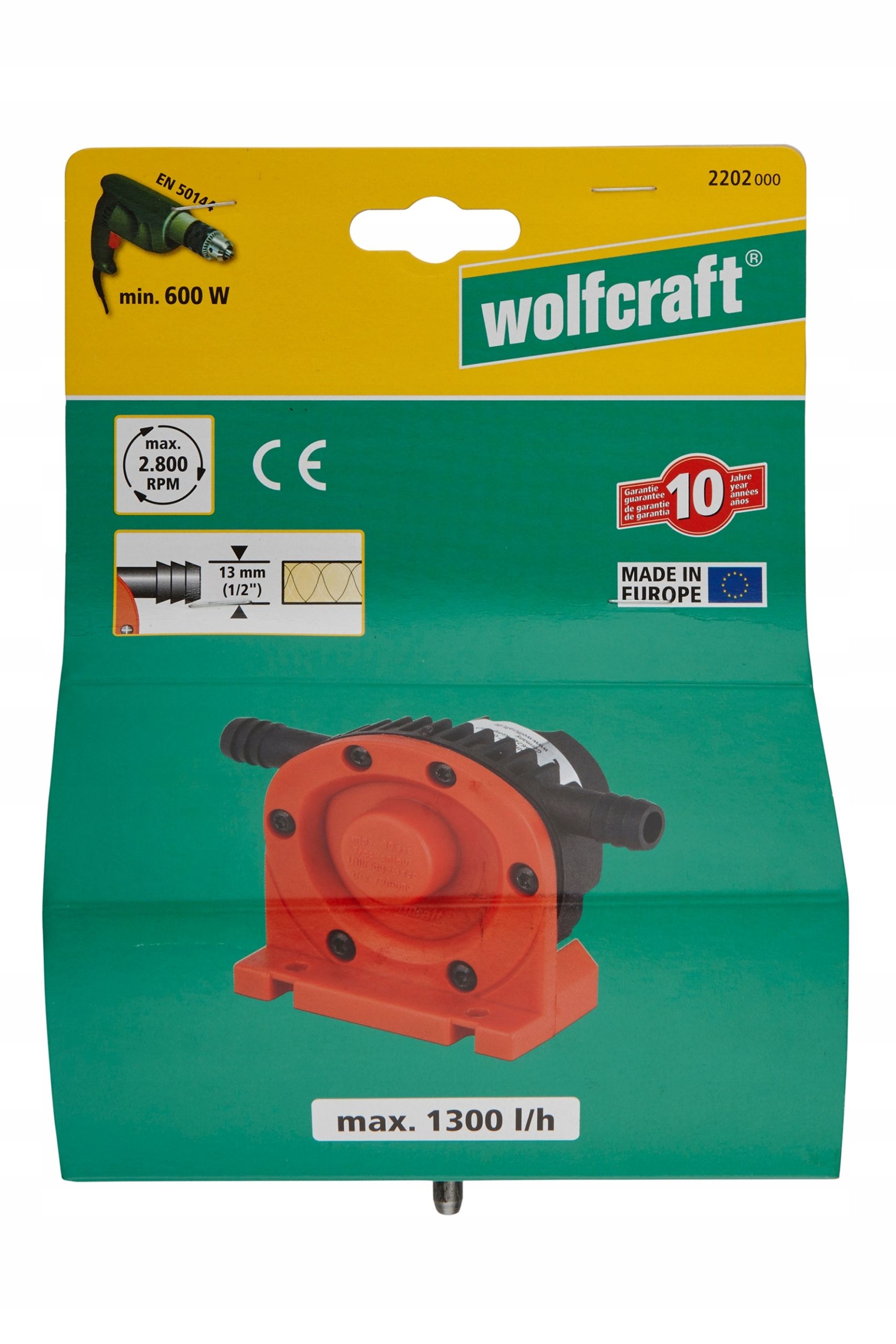 Wolfcraft Pompa Pompka Wody Na Wiertarkę